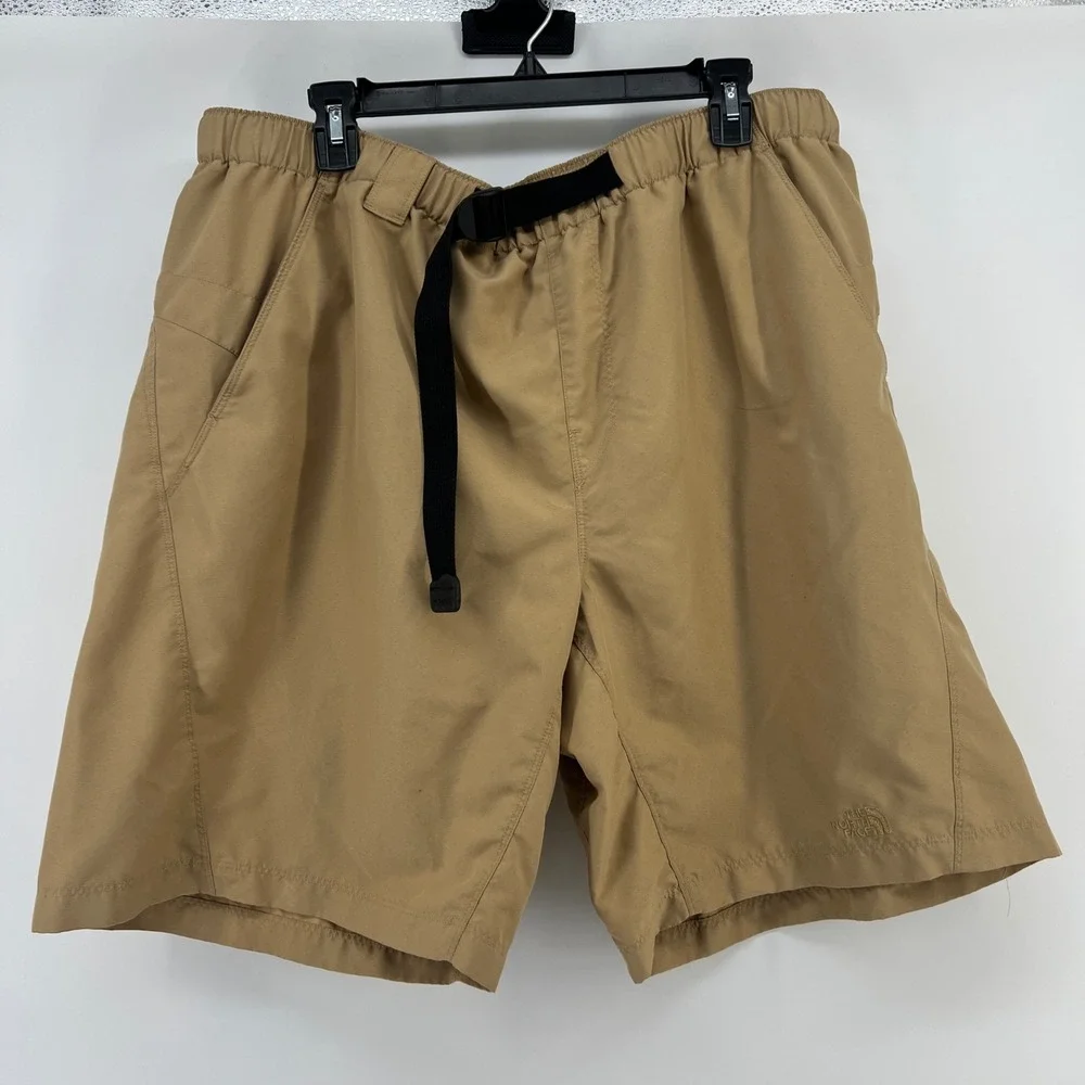 The North Face Mens‎ XL Tan Khaki Belted Hiking Shorts Mesh Liner